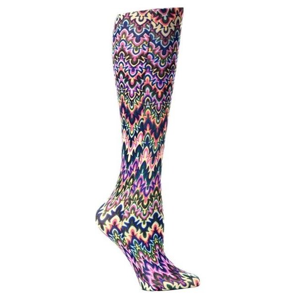 Celeste Stein Celeste Stein CMPS-1671 8-15 mmHg Blue Fleur Missoni Therapeutic Compression Sock - Women CMPS-1671